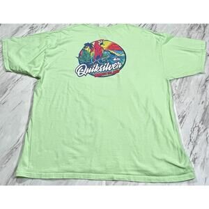 Quiksilver Marco Island Parrot Graphic T Shirt Tropical Surf Size XXL #9